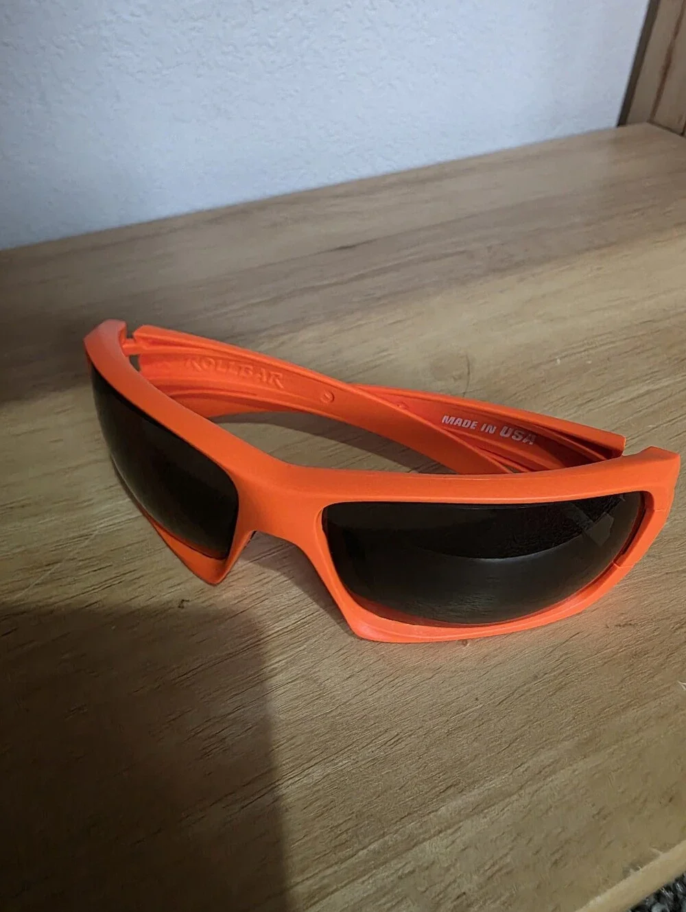ESS Rollbar Ballistic Sunglasses Hi-Vis Orange Frame Safety Glasses With Case